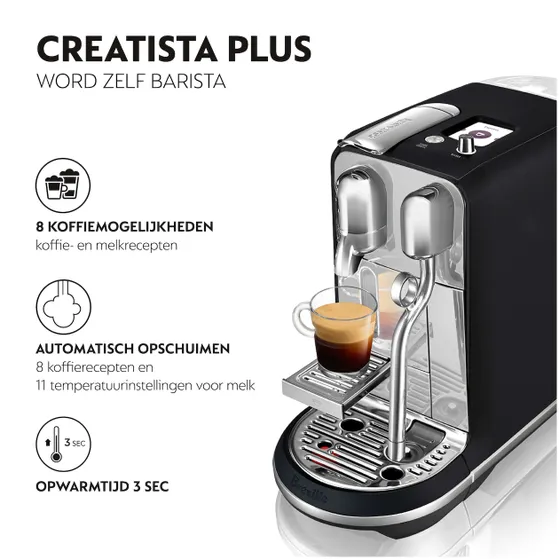 Sage Nespresso  CREATISTA PLUS SNE800BTR2ENL1 Zwart