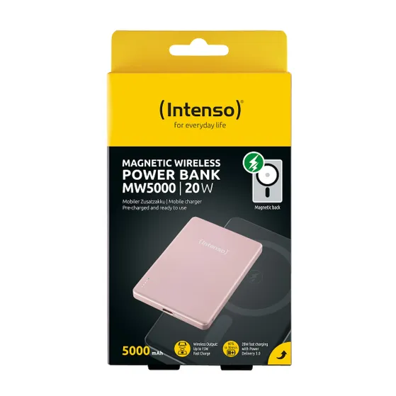Intenso Magnetic Wireless Powerbank MW5000 Roze