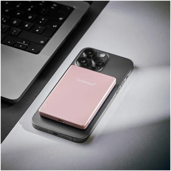 Intenso Magnetic Wireless Powerbank MW5000 Roze