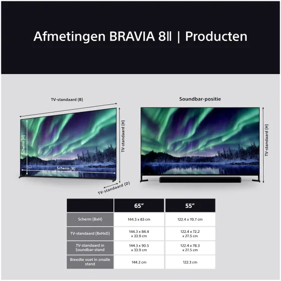 Sony K-55XR8M25BP (2025) BRAVIA 8 II