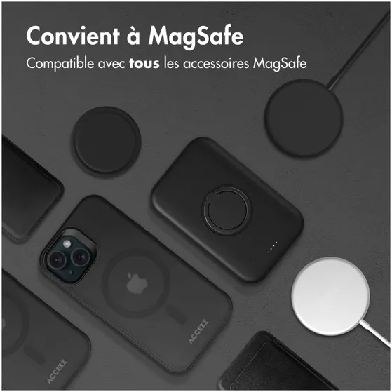 Accezz Rugged Frosted met MagSafe voor Apple iPhone 16 Zwart