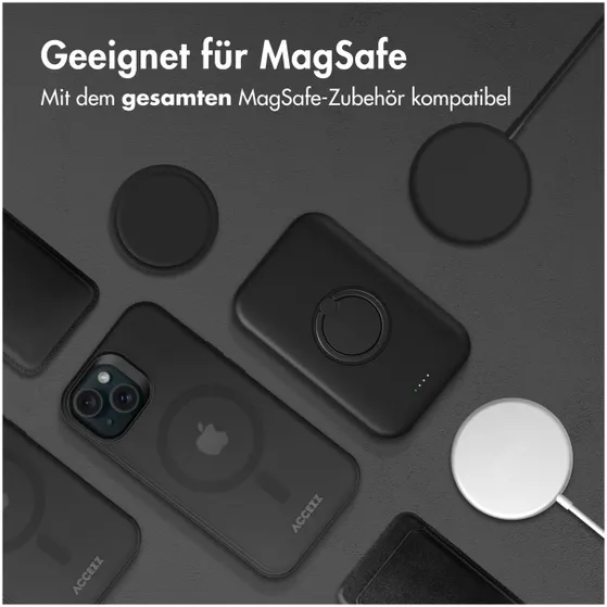 Accezz Rugged Frosted met MagSafe voor Apple iPhone 16 Zwart