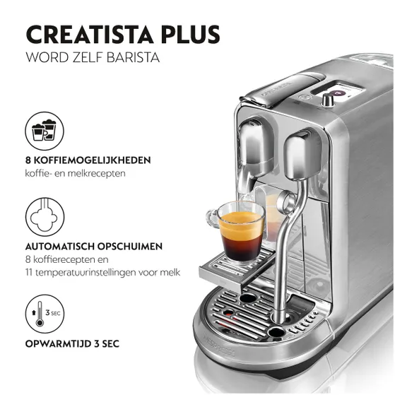 Sage Nespresso  CREATISTA PLUS SNE800BSS4ENL1 Rvs