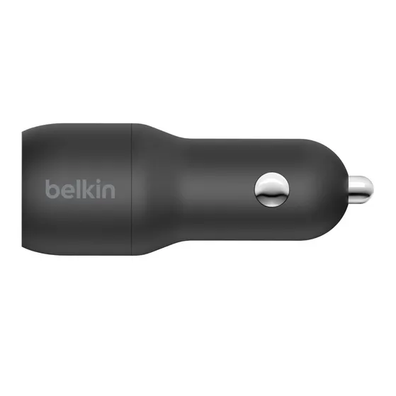 Belkin Dual USB-A Car Charger + USB-A naar USB-C kabel - 24W Zwart