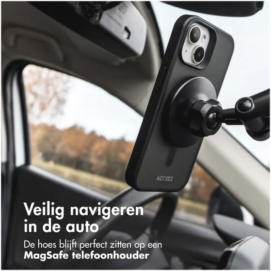 Accezz Rugged Frosted met MagSafe voor Apple iPhone 16 Pro Max Zwart