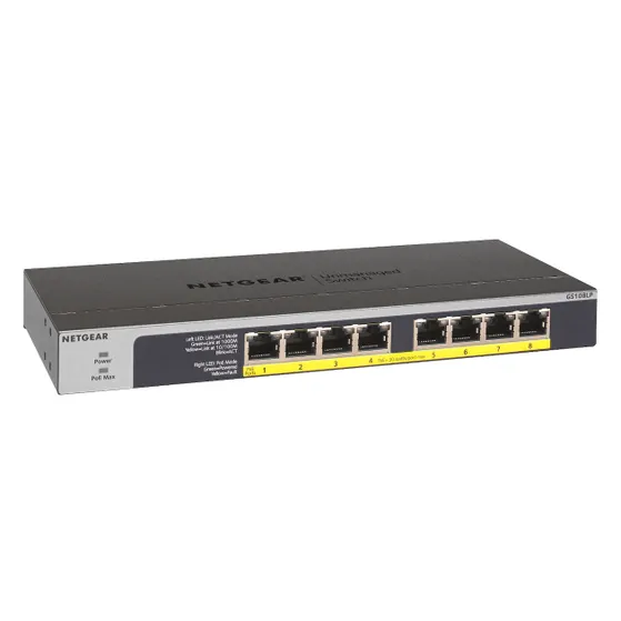 Netgear GS108lp switch (8PT POE/POE+GIGABIT UNMANAGED)
