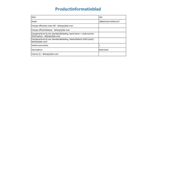AEG CIB6640AAB Mat zwart
