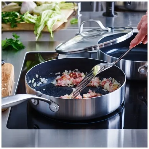 Greenpan Geneva hapjespan 24cm met deksel