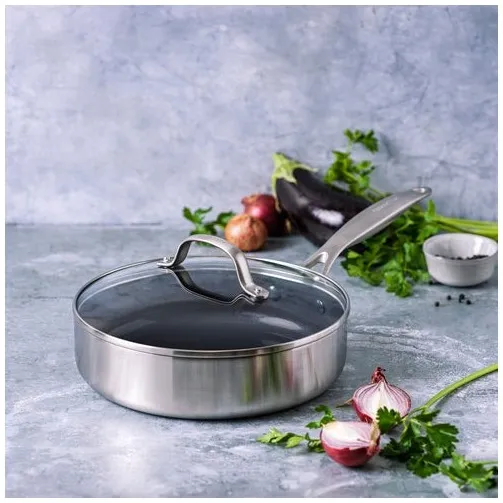 Greenpan Geneva hapjespan 24cm met deksel