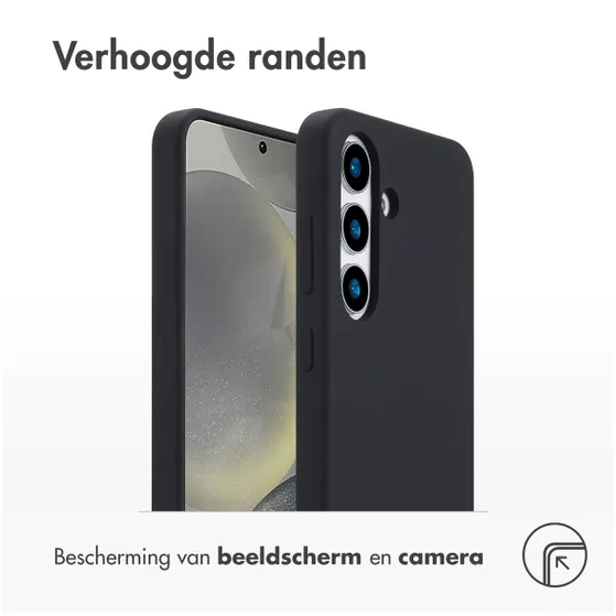 Accezz Liquid Silicone Backcover met MagSafe voor Samsung Galaxy S25 Zwart