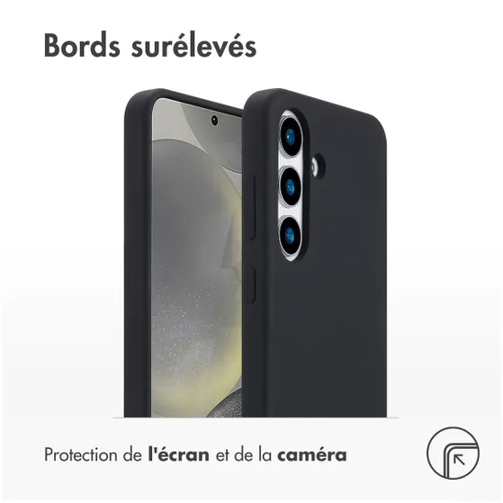 Accezz Liquid Silicone Backcover met MagSafe voor Samsung Galaxy S25 Zwart