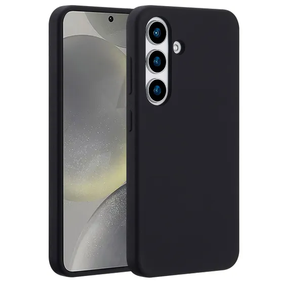 Accezz Liquid Silicone Backcover met MagSafe voor Samsung Galaxy S25 Zwart