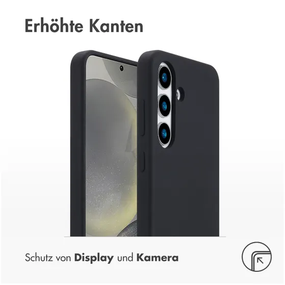 Accezz Liquid Silicone Backcover met MagSafe voor Samsung Galaxy S25 Zwart