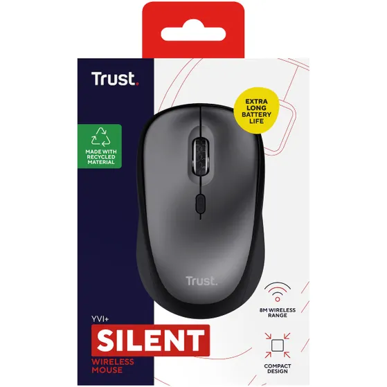 Trust Yvi+ Draadloze Muis ECO Zwart