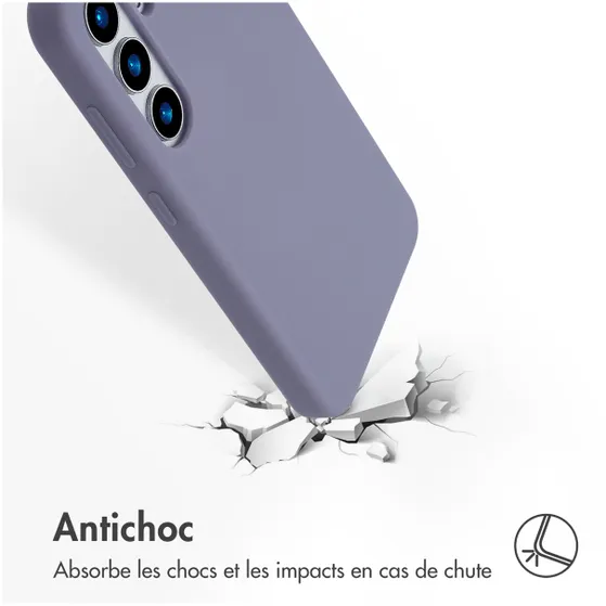 Accezz Liquid Silicone Backcover met MagSafe voor Samsung Galaxy S25 Grijs
