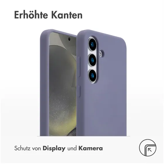 Accezz Liquid Silicone Backcover met MagSafe voor Samsung Galaxy S25 Grijs