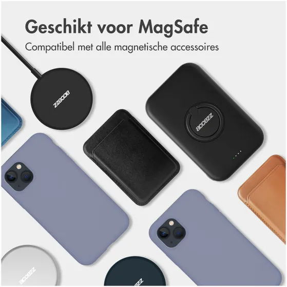 Accezz Liquid Silicone Backcover met MagSafe voor Samsung Galaxy S25 Grijs