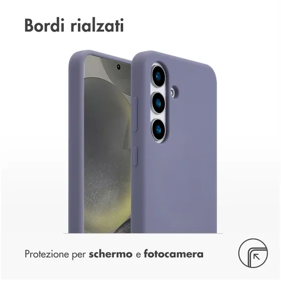 Accezz Liquid Silicone Backcover met MagSafe voor Samsung Galaxy S25 Grijs