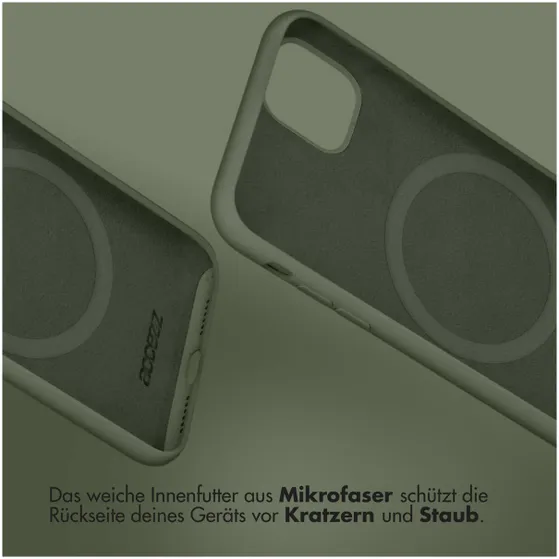 Accezz Liquid Silicone Backcover met MagSafe voor Samsung Galaxy S25 Groen