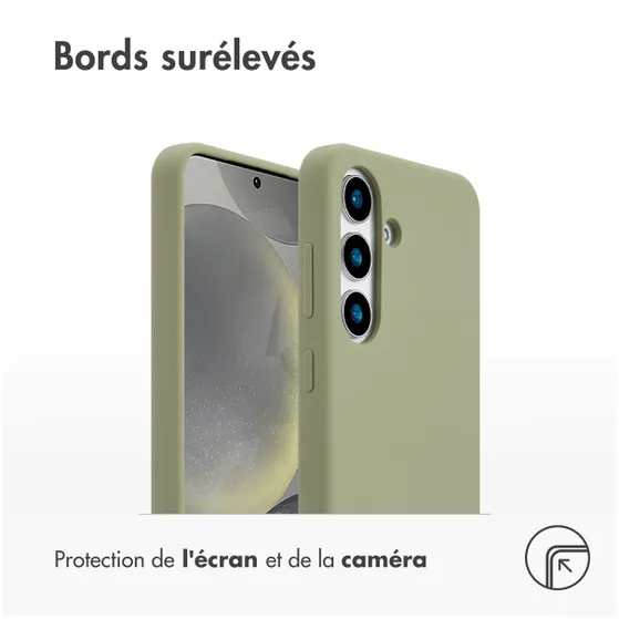 Accezz Liquid Silicone Backcover met MagSafe voor Samsung Galaxy S25 Groen