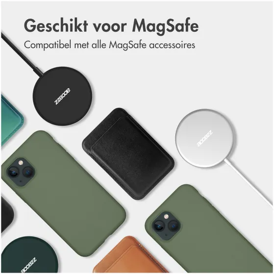 Accezz Liquid Silicone Backcover met MagSafe voor Samsung Galaxy S25 Groen