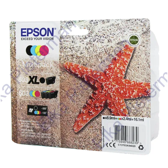 Epson 603XL Cartridges Combo Pack Multi-color