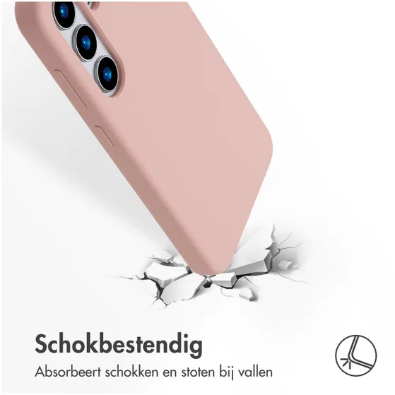 Accezz Liquid Silicone Backcover met MagSafe voor Samsung Galaxy S25 Roze