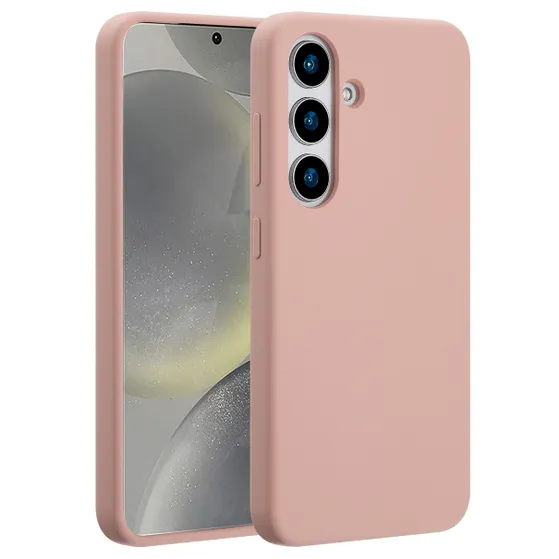 Accezz Liquid Silicone Backcover met MagSafe voor Samsung Galaxy S25 Roze