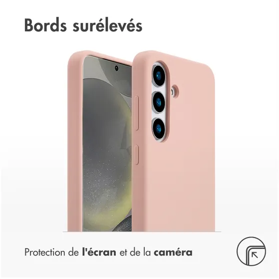 Accezz Liquid Silicone Backcover met MagSafe voor Samsung Galaxy S25 Roze