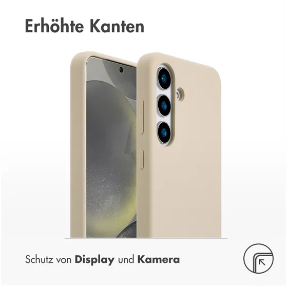 Accezz Liquid Silicone Backcover met MagSafe voor Samsung Galaxy S25 Donkergrijs