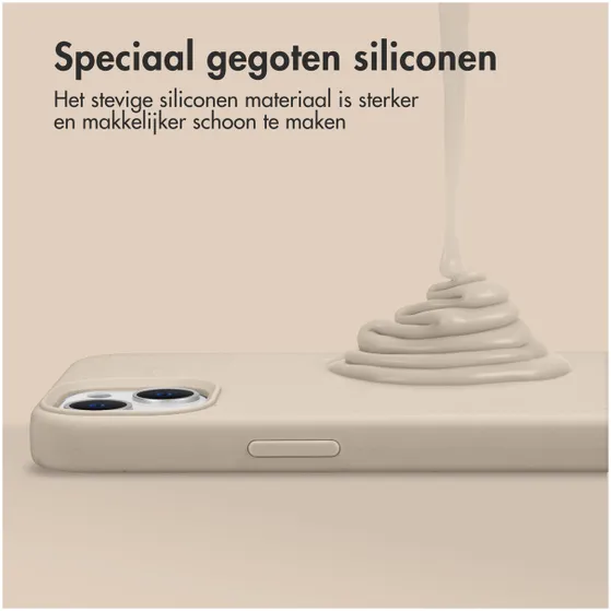 Accezz Liquid Silicone Backcover met MagSafe voor Samsung Galaxy S25 Donkergrijs