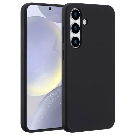Accezz Liquid Silicone Backcover met MagSafe voor Samsung Galaxy S25 Plus Zwart