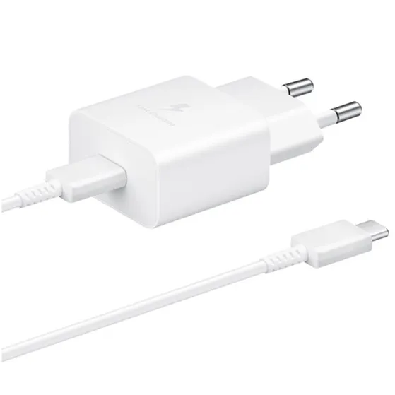 Samsung 15W Power Adapter incl. USB-C naar USB-C kabel (1m) Wit