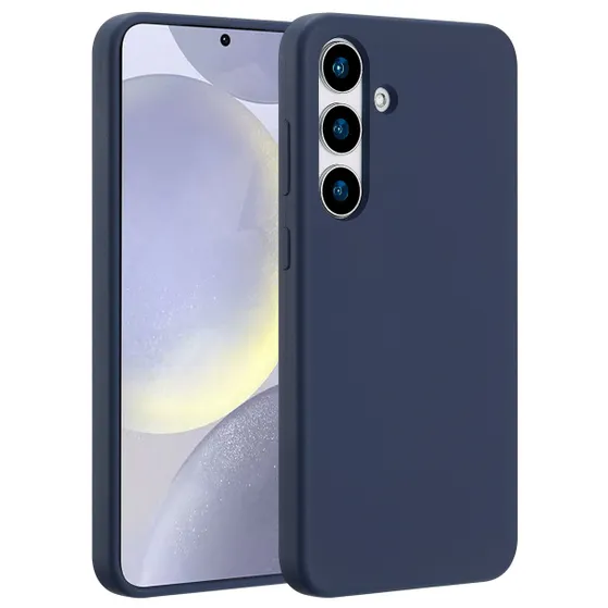 Accezz Liquid Silicone Backcover met MagSafe voor Samsung Galaxy S25 Plus Donkerblauw