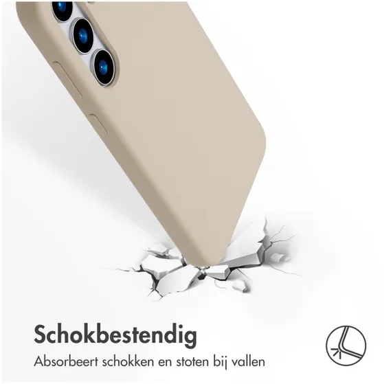 Accezz Liquid Silicone Backcover met MagSafe voor Samsung Galaxy S25 Plus Donkergrijs