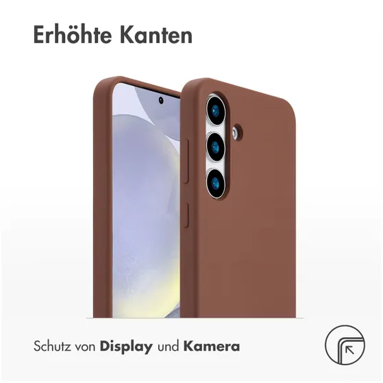 Accezz Liquid Silicone Backcover met MagSafe voor Samsung Galaxy S25 Plus Donkerbruin