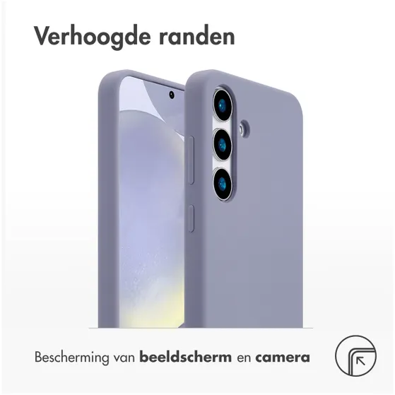 Accezz Liquid Silicone Backcover met MagSafe voor Samsung Galaxy S25 Plus Grijs