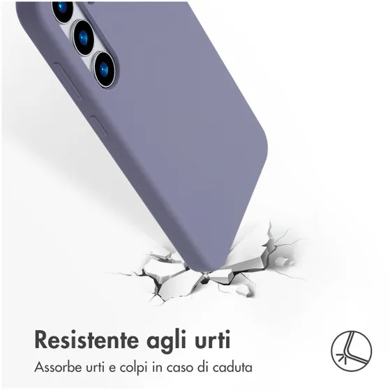 Accezz Liquid Silicone Backcover met MagSafe voor Samsung Galaxy S25 Plus Grijs