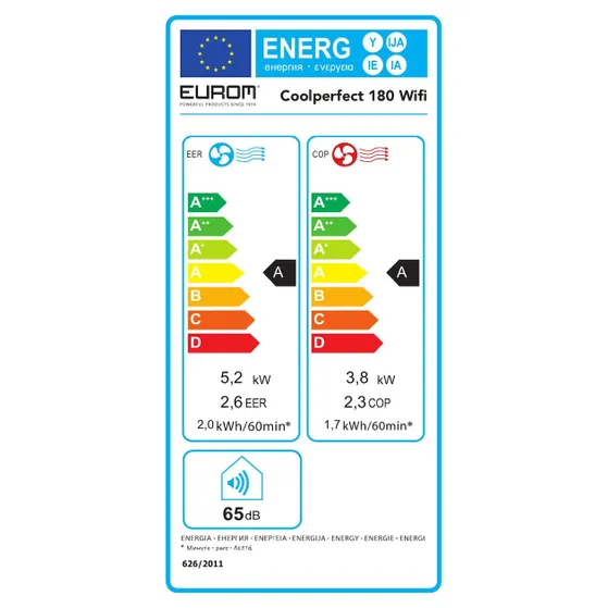 Eurom Coolperfect 180 wifi + heating 18000BTU