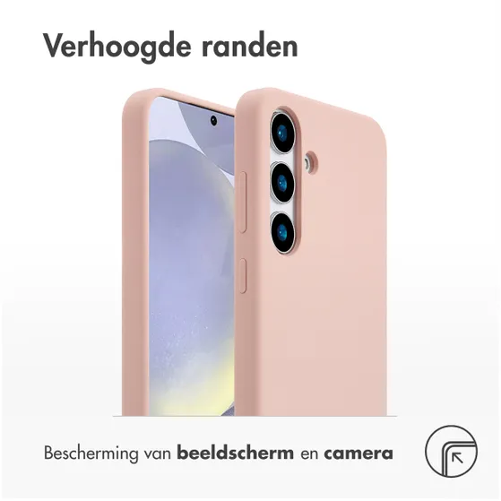 Accezz Liquid Silicone Backcover met MagSafe voor Samsung Galaxy S25 Plus Roze