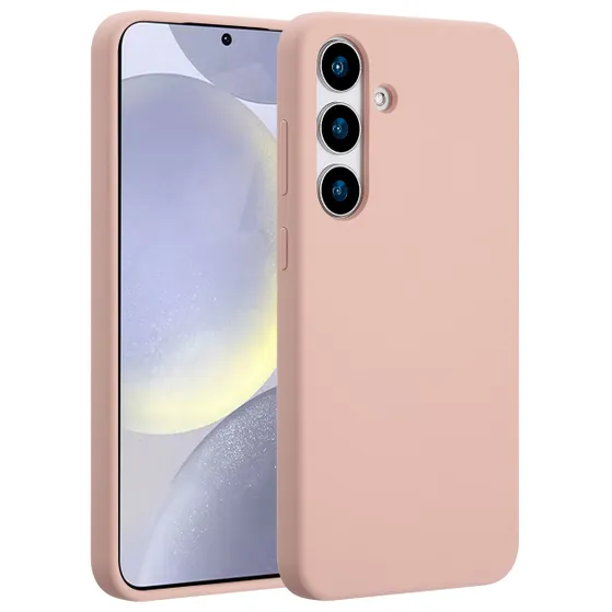 Accezz Liquid Silicone Backcover met MagSafe voor Samsung Galaxy S25 Plus Roze