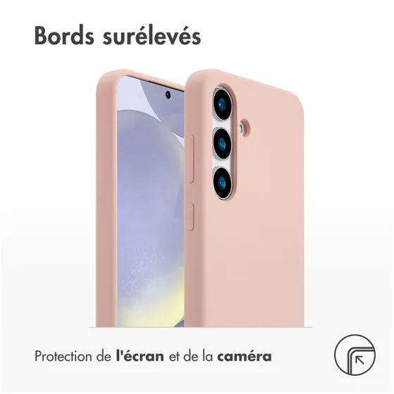 Accezz Liquid Silicone Backcover met MagSafe voor Samsung Galaxy S25 Plus Roze