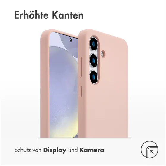 Accezz Liquid Silicone Backcover met MagSafe voor Samsung Galaxy S25 Plus Roze