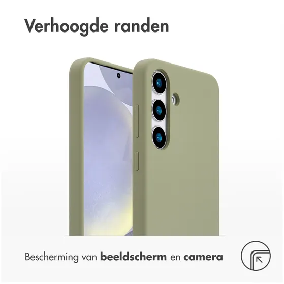 Accezz Liquid Silicone Backcover met MagSafe voor Samsung Galaxy S25 Plus Groen