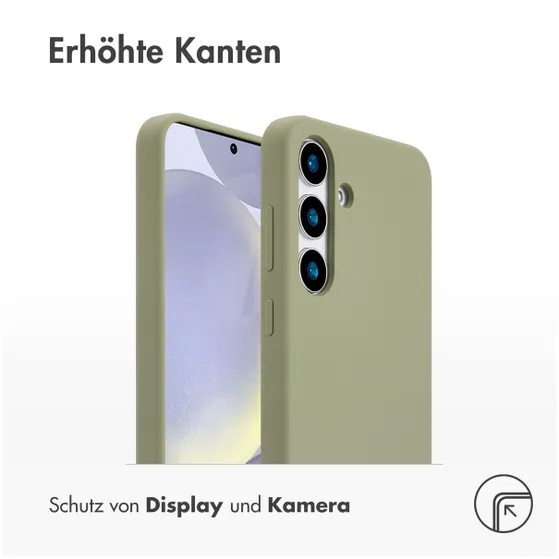 Accezz Liquid Silicone Backcover met MagSafe voor Samsung Galaxy S25 Plus Groen