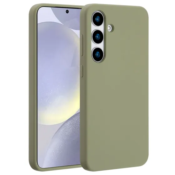 Accezz Liquid Silicone Backcover met MagSafe voor Samsung Galaxy S25 Plus Groen