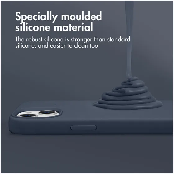 Accezz Liquid Silicone Backcover met MagSafe voor Samsung Galaxy S25 Ultra Donkerblauw