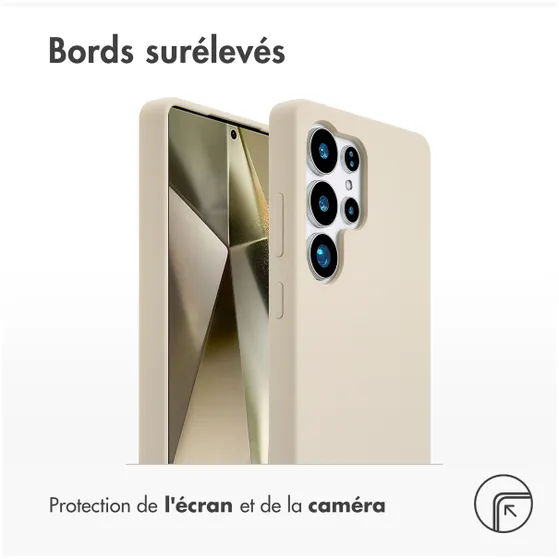 Accezz Liquid Silicone Backcover met MagSafe voor Samsung Galaxy S25 Ultra Donkergrijs