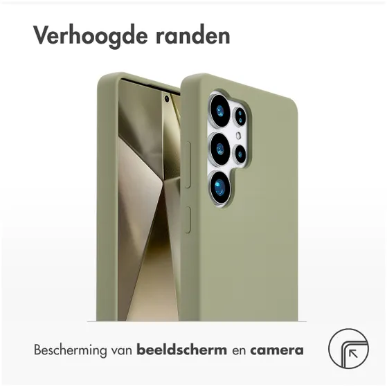 Accezz Liquid Silicone Backcover met MagSafe voor Samsung Galaxy S25 Ultra Groen