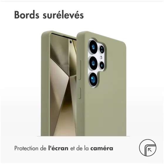 Accezz Liquid Silicone Backcover met MagSafe voor Samsung Galaxy S25 Ultra Groen